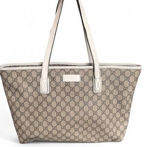 Gucci Beige and Brown Monogram Tote